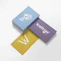 Three logos shown mocked up on business cards. Logos are for Cateye Cafe, BYEP, and The Western Cafe. 